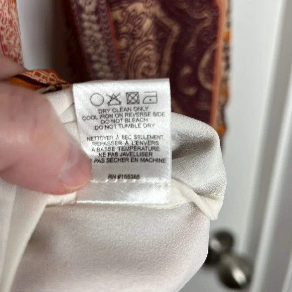 Divine Heritage Orchid Paisley Neck Tie Mini Dress SMALL Patchwork Boho Bin 4 - Picture 9 of 13